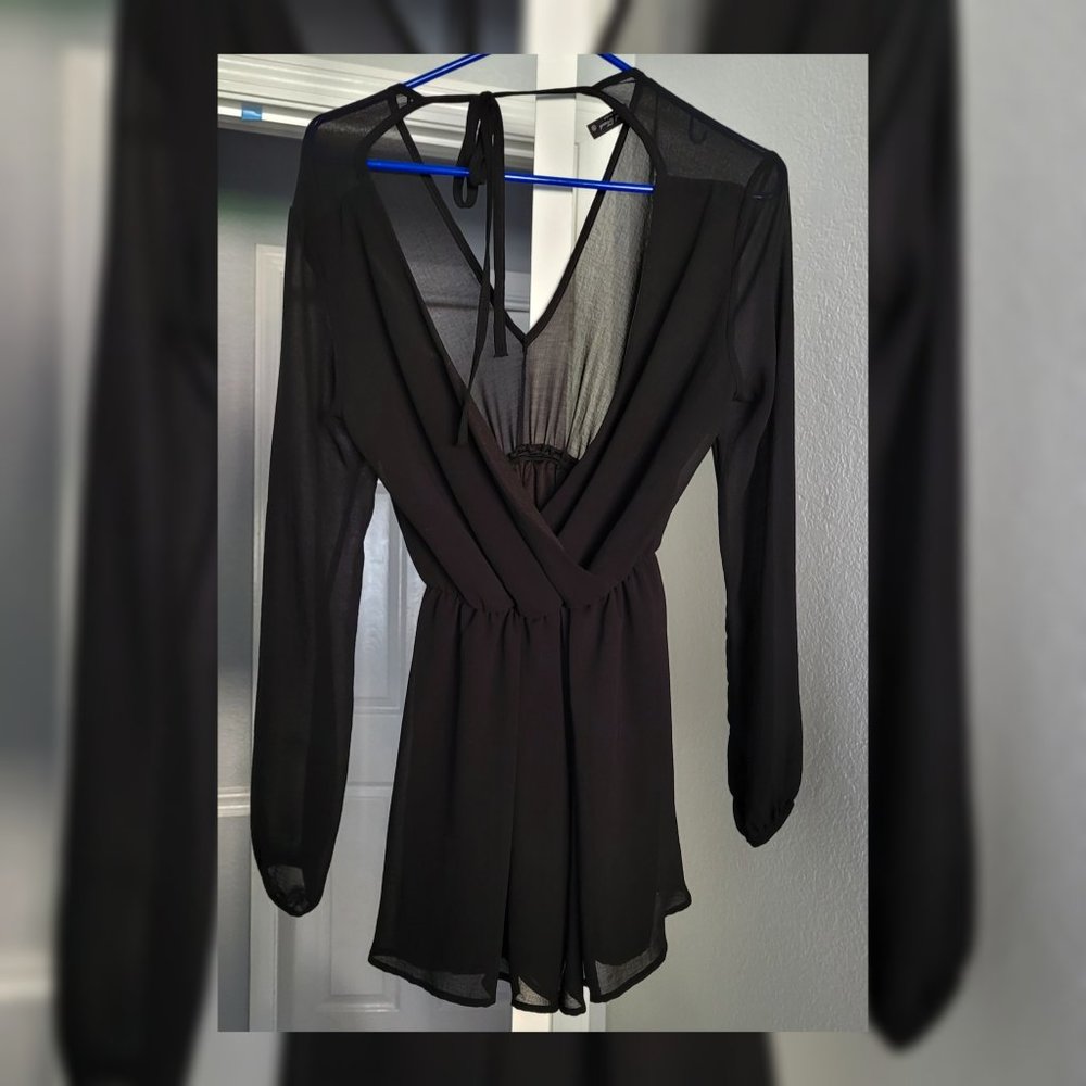 Sheer Black Romper